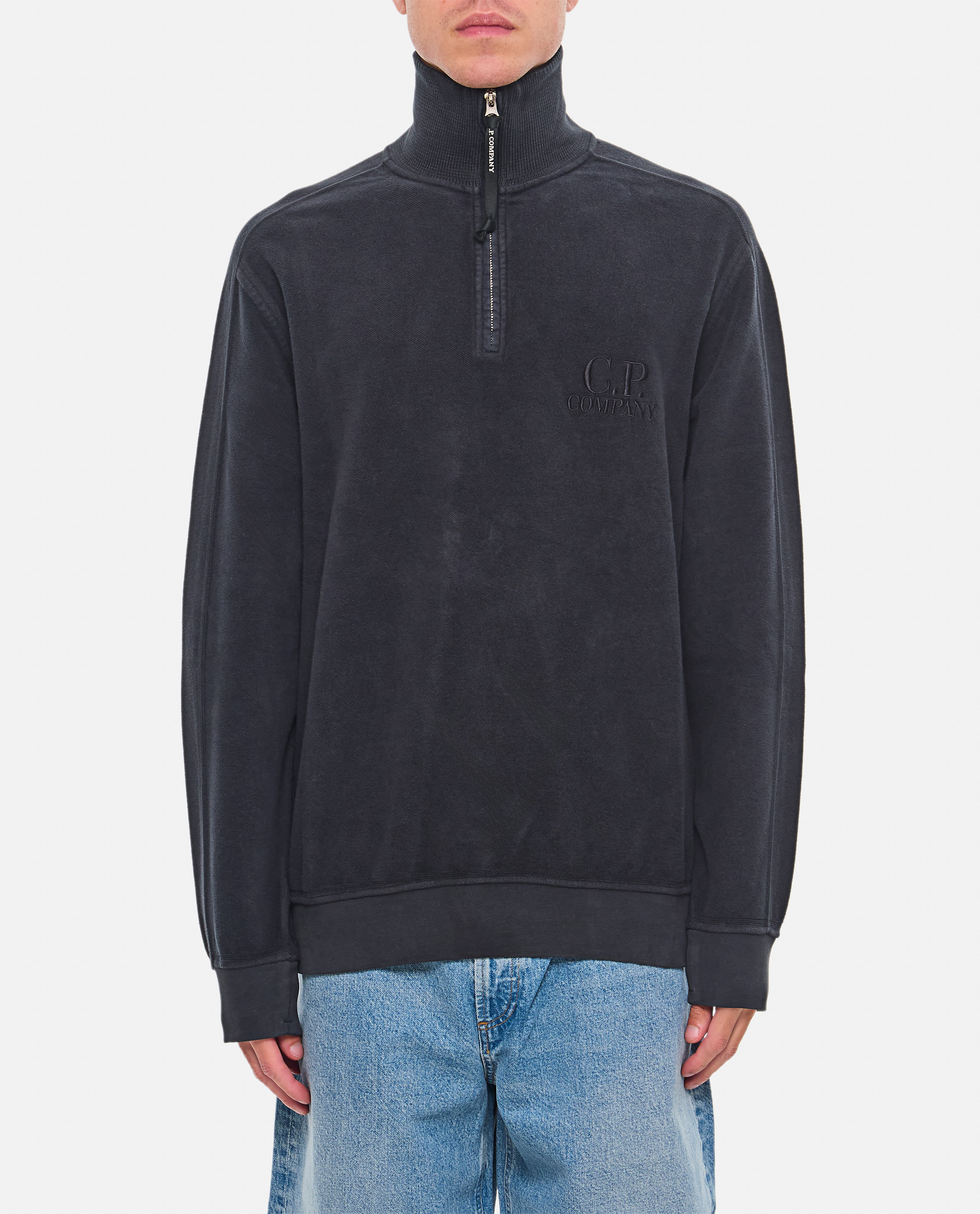 SWEATSHIRTS 위드 넥 ZIP